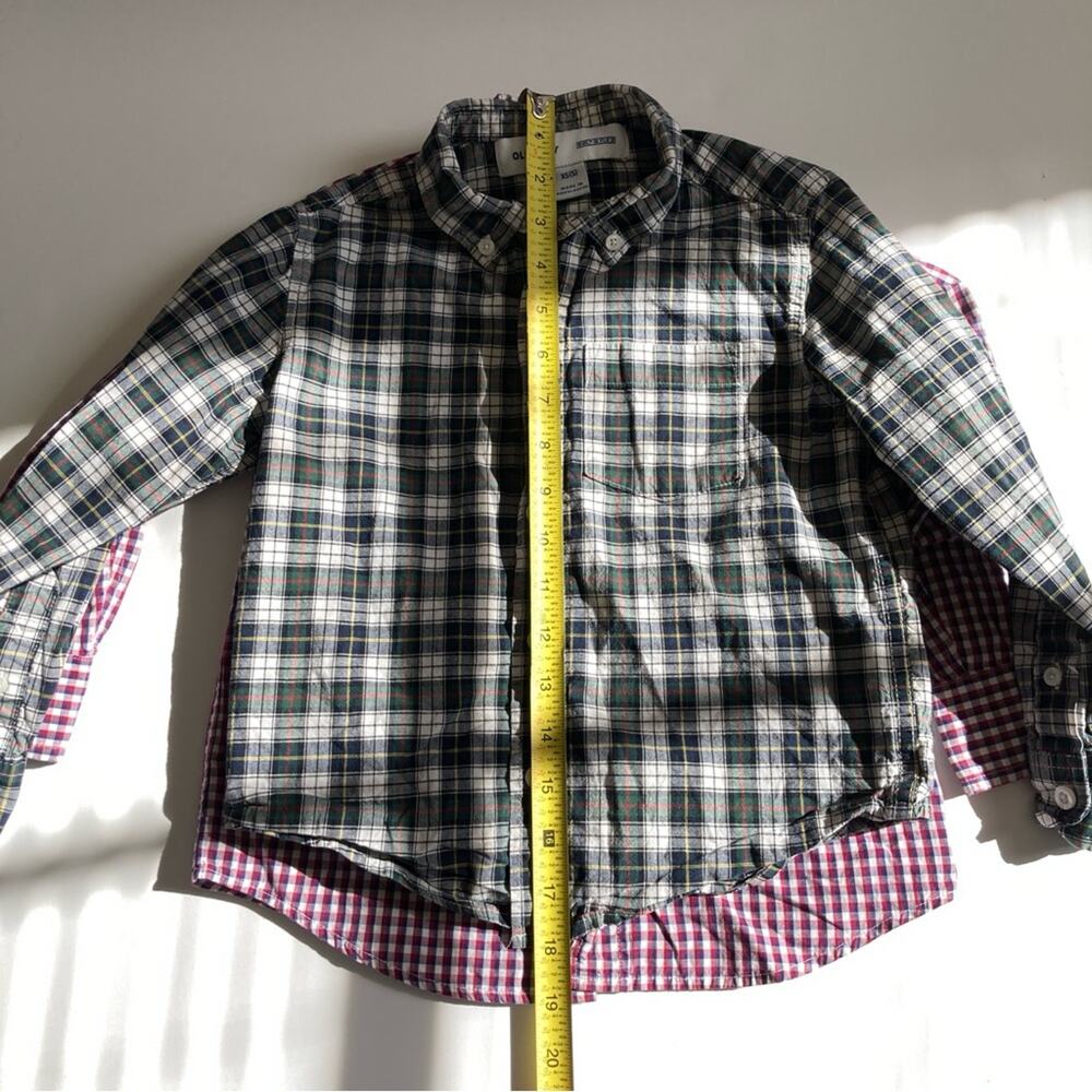 Bundle Crew Cuts Old Navy Boys Button Down Plaid Shirts Size 5 - Picture 8 of 9